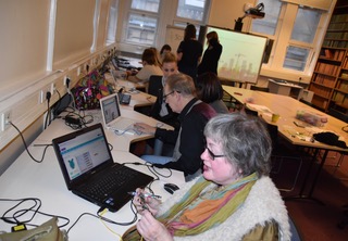 workshop room at leeds library internet of curious things workshop